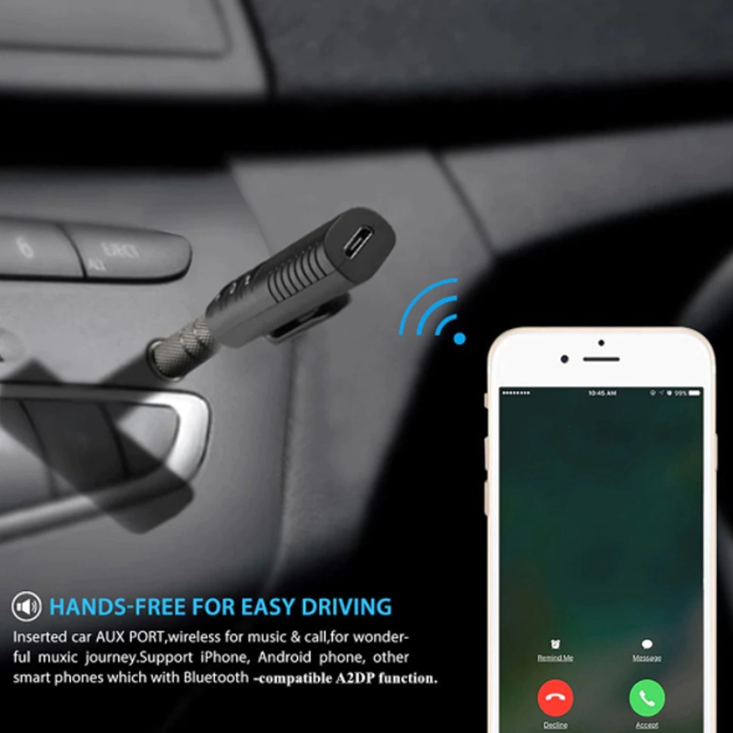 6128 Wireless Bluetooth Adapter, Bluetooth Music Receiver for Home/Car Stereo,Hands-Free Calls for All Smartphone 6128 Wireless Bluetooth Adapter, Bluetooth Music Receiver for Home/Car Stereo,Hands-Free Calls for All Smartphone